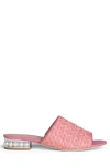 Allegra James Blanche Tweed Slide In Pink