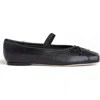 Allegra James Cossie Leather Ballet In Black