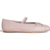Allegra James Cossie Leather Ballet In Blush
