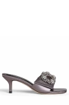 Allegra James Harper Kitten Heel Sandal In Gunmetal