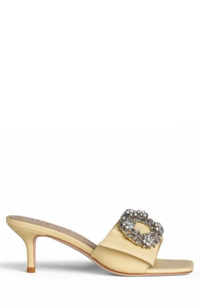 Allegra James Harper Kitten Heel Sandal In Yellow