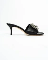 Allegra James Harper Leather Sandal In Black