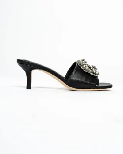 Allegra James Harper Leather Sandal In Black