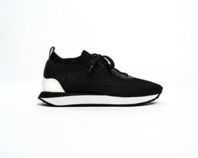 Allegra James Josie Knit Sneaker In Black