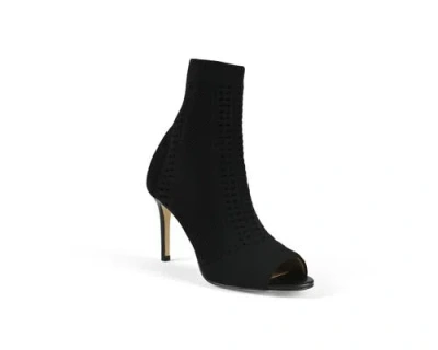 Allegra James Lina Knit Bootie In Black