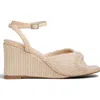 Allegra James Mona Raffia Wedge Sandal In Natural
