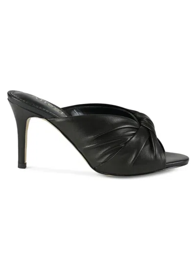 Allegra James Women's  Amo Twist Leather Sandals In Black