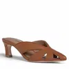 Allegra James Angela Leather Mule In Brown