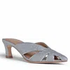 Allegra James Angela Glitter Mule In Silver