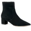 Allegra James Women's Celina Black Suede Work Evening Ankle Boot In Black