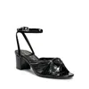 Allegra James Women's Layla Black Work Evening Leather Low Heel Sandal In Black