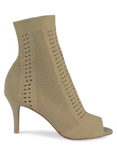 ALLEGRA JAMES WOMEN'S LINA PEEP-TOE KNIT SOCK PUMPS