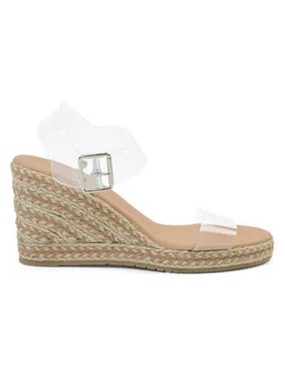 Allegra James Women's Maeve Juet Wedge Sandals In Beige Suede