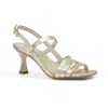 Allegra James Women's Mandi Gold Leather Party Evening Sandal In Gold