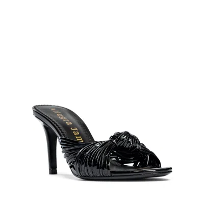 ALLEGRA JAMES WOMEN'S MARLY BLACK VEGAN LEATHER SANDAL
