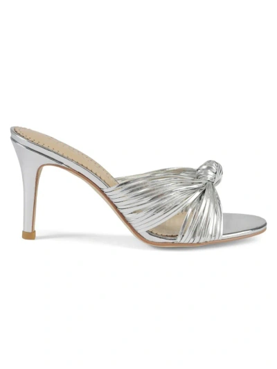 Allegra James Women's Marly Metallic Knotted Leather Sandals
