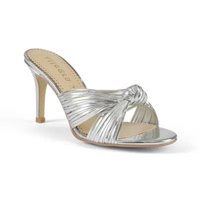 Allegra James Marly Strappy Knot Sandal In Silver