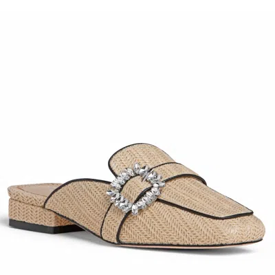 ALLEGRA JAMES WOMEN'S NEUTRALS ANAIS BEIGE COMFORTABLE FLAT LEATHER MULE WORK OR DAY