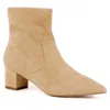 Allegra James Women's Neutrals Celina Beige Work Evening Wear Suede Wedding Ankle Boot