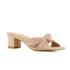 Allegra James Women's Neutrals / Pink / Purple Sophie Blush Soft Leather Block Heel Sandal In Pink/purple
