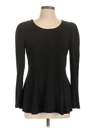 Pre-owned Allegra K 3/4 Sleeve T-shirt In Black