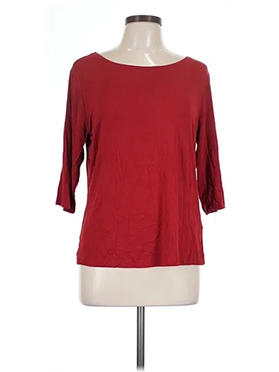 Pre-owned Allegra K 3/4 Sleeve T-shirt In Red