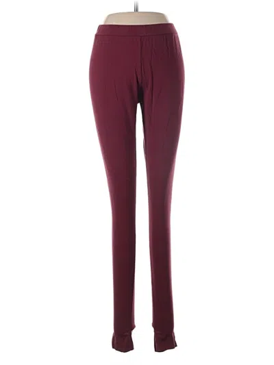 Pre-owned Allegra K Active Pants In Burgundy