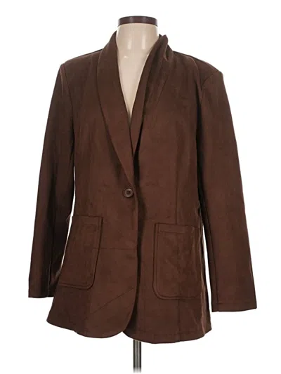Pre-owned Allegra K Blazer Jacket In Brown