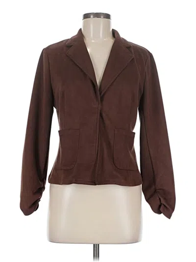Pre-owned Allegra K Blazer Jacket In Brown