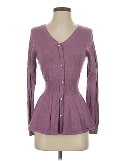 Pre-owned Allegra K Cardigan Sweater In Purple