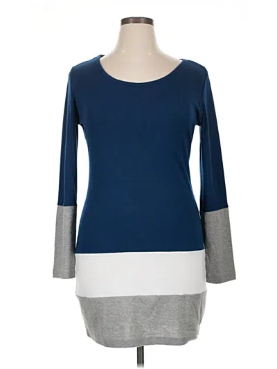 Pre-owned Allegra K Casual Dress In Blue