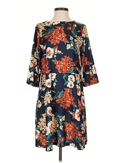 Pre-owned Allegra K Casual Dress In Blue