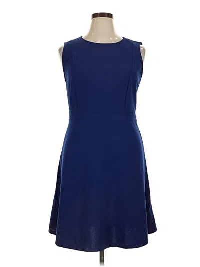 Pre-owned Allegra K Casual Dress In Blue