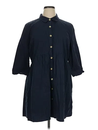 Pre-owned Allegra K Casual Dress In Blue
