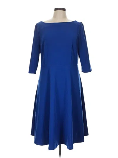 Pre-owned Allegra K Casual Dress In Blue