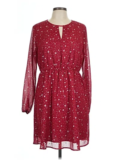 Pre-owned Allegra K Casual Dress In Burgundy