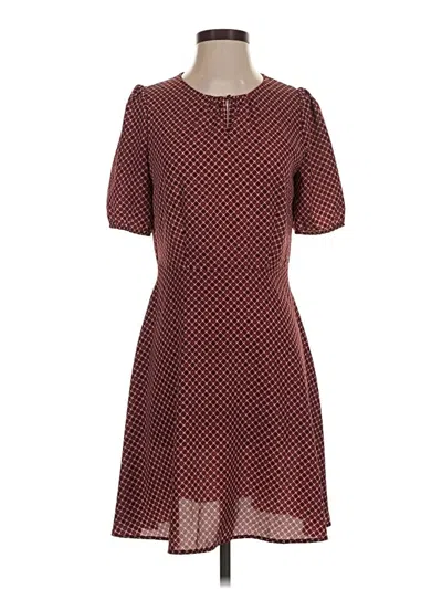 Pre-owned Allegra K Casual Dress In Burgundy