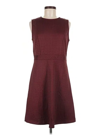 Pre-owned Allegra K Casual Dress In Burgundy
