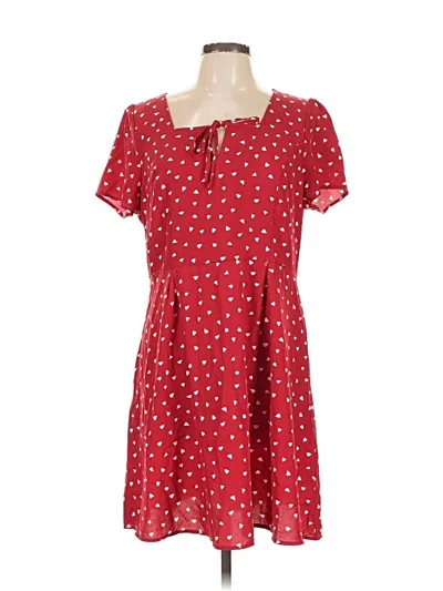 Pre-owned Allegra K Casual Dress In Red