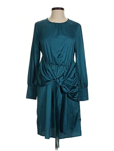 Pre-owned Allegra K Casual Dress In Teal