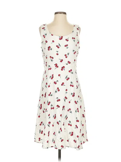 Pre-owned Allegra K Casual Dress In White