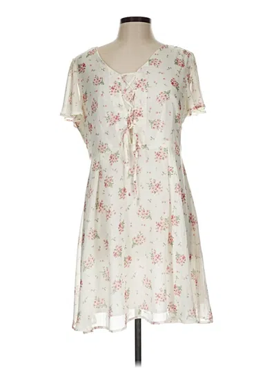 Pre-owned Allegra K Casual Dress In White