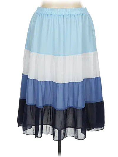 Pre-owned Allegra K Casual Skirt In Blue