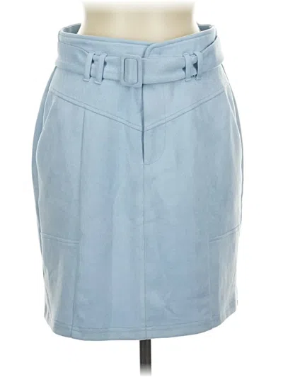 Pre-owned Allegra K Casual Skirt In Blue