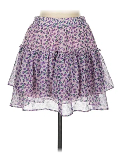 Pre-owned Allegra K Casual Skirt In Purple