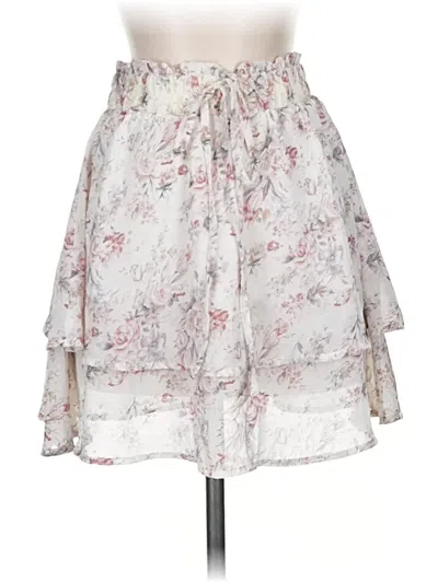 Pre-owned Allegra K Casual Skirt In White