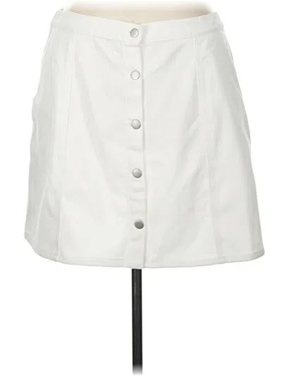 Pre-owned Allegra K Casual Skirt In White