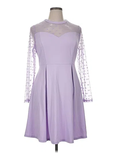 Pre-owned Allegra K Cocktail Dress In Purple