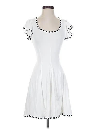 Pre-owned Allegra K Cocktail Dress In White