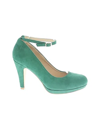 Pre-owned Allegra K Heels In Teal
